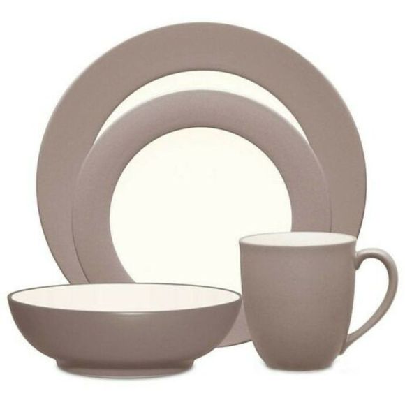 Noritake Colorwave Rim 4 Piece Place Setting In Clay - Picture 1 of 5